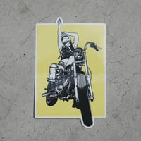 "Harley×Lady" sticker (Yellow)