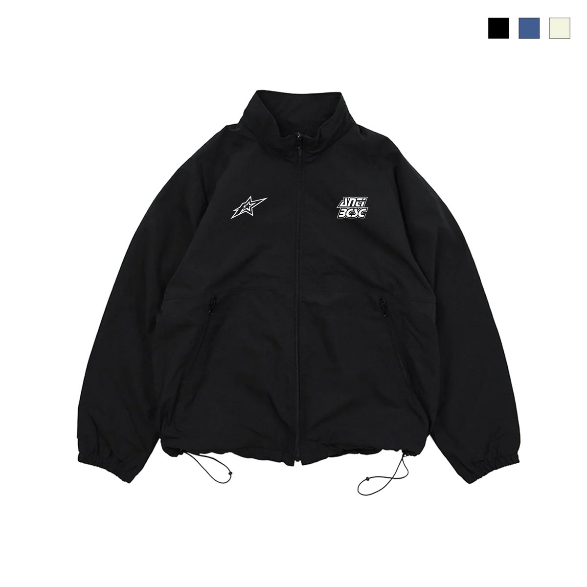 タグ付き新品ジャックバニーWATER PROOFストレッチジャケット(1)黒系色 Water Repellent Track Jacket | ANTIBCSC