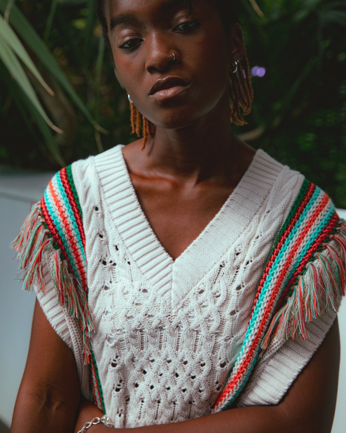 FRENGE KNIT VEST | SOLSTORE