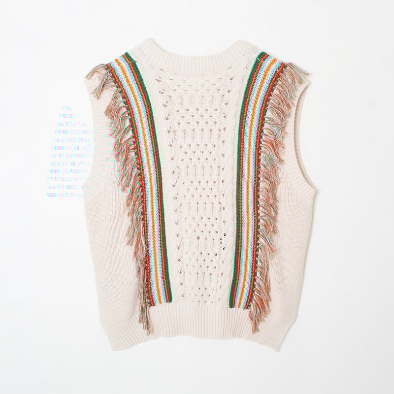 FRENGE KNIT VEST | SOLSTORE