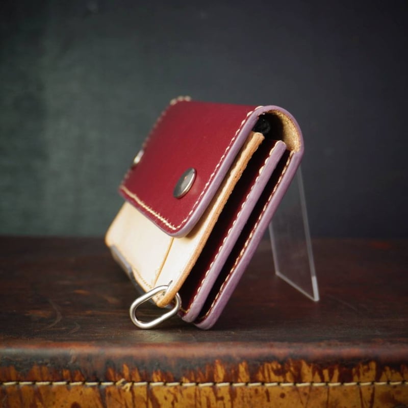 オリジナル トラッカーウォレット チェリーレッド×サドルタン/クローム