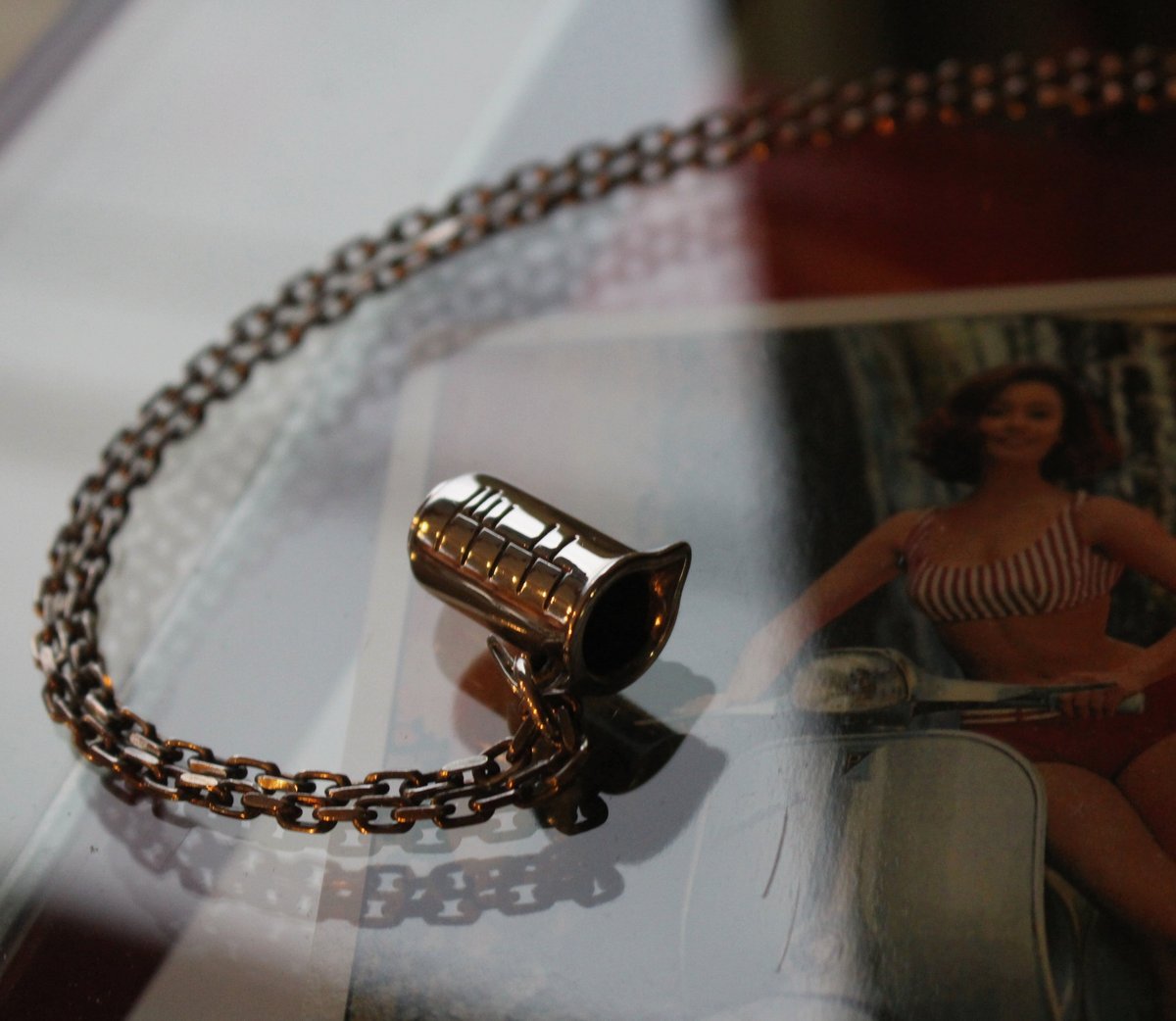 ミクスチャーオイルカップ シルバー925 ペンダントトップ/鏡面/在庫