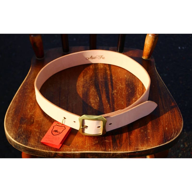 本白ヌメ ベンズレザー ギャリソンベルト/4.2mm厚/40mm幅 | Poisonivy's