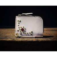 Studs Compact Wallet - "The Thorn"（無垢サドルレザー / L字ファスナー）