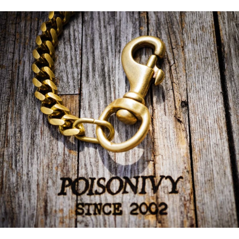 オリジナル ウォレットチェーン/真鍮製カット喜平/鉄砲ナス大/アンカー