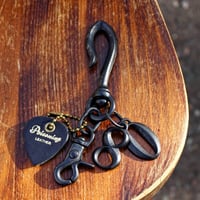 真鍮製 フックキーチェーン ナンバーズコンボ “80 Eighty” マットブラック / Original Brassmade Muttblack Keychain Number“80”