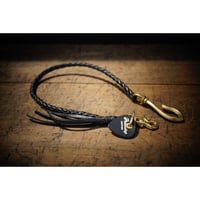 ​"Old Standard" Leather Wallet Rope / Black × Brass（レザーウォレットロープ）