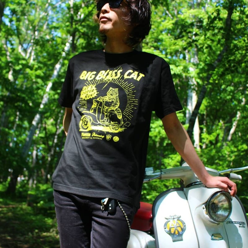 黒夢 ラッキードロー 当たりA ビッグシルエットTシャツ CAT イエロー XL BIG BOSS CAT” Tシャツ/ユニセックス/ブラック×イエロー