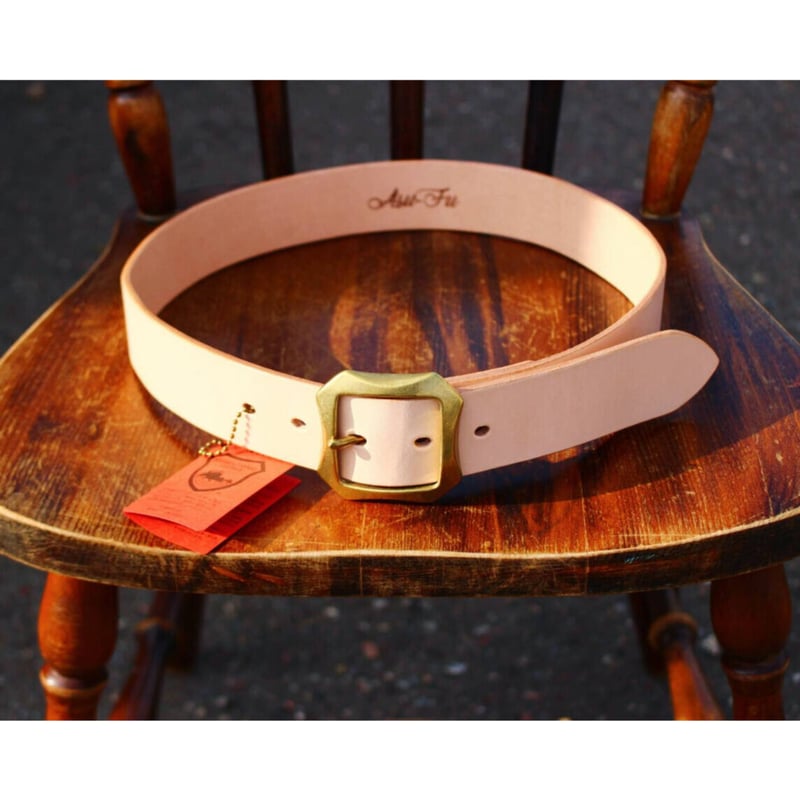 本白ヌメ ベンズレザー ギャリソンベルト/4.2mm厚/40mm幅 | Poisonivy's