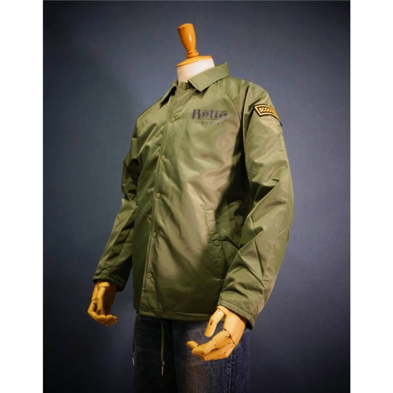 BIG BOSS CAT!!” オリジナル 裏ボア 防寒コーチジャケット /オリーブ