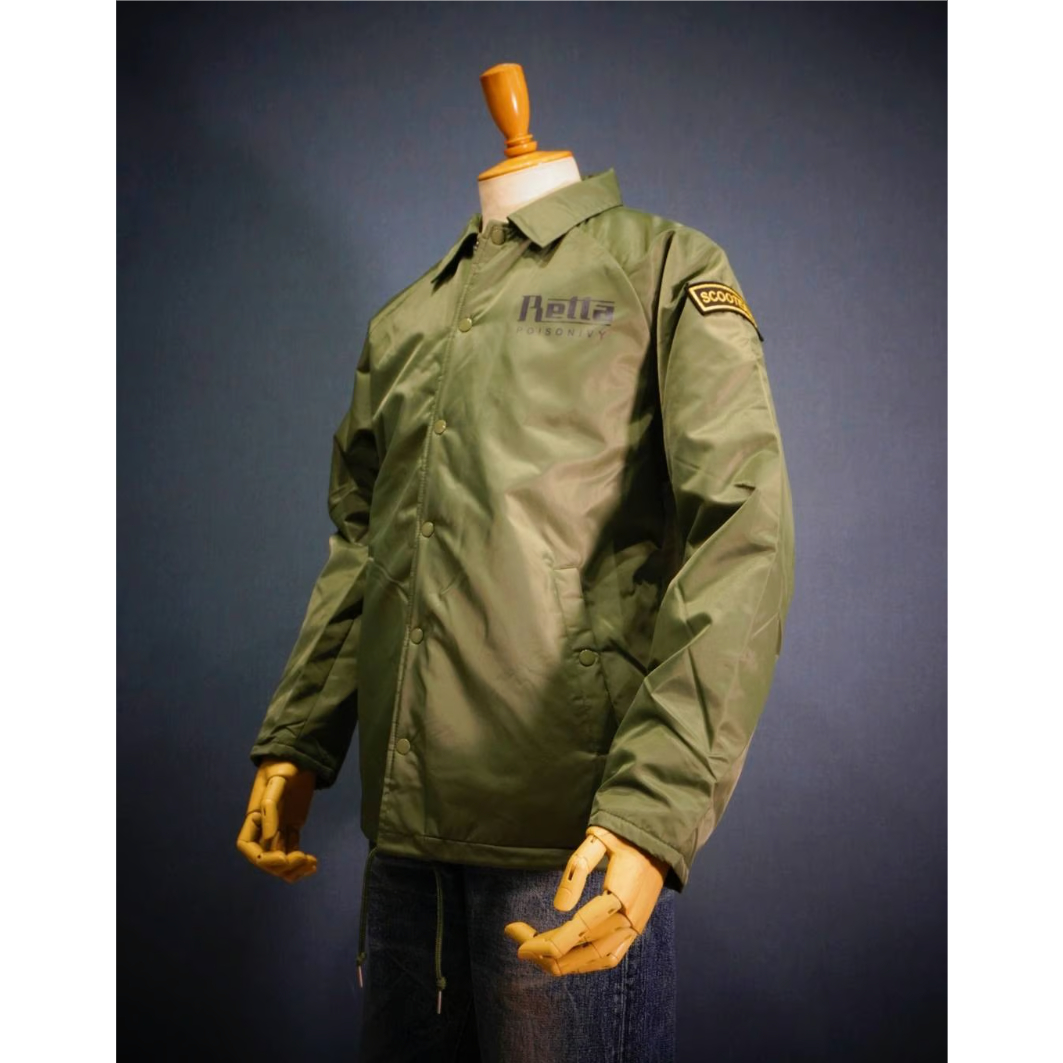 BIG BOSS CAT!!” オリジナル 裏ボア 防寒コーチジャケット /オリーブ