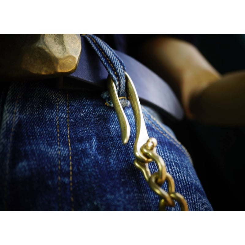 オリジナル 真鍮ウォレットチェーン キーフック×シャックル