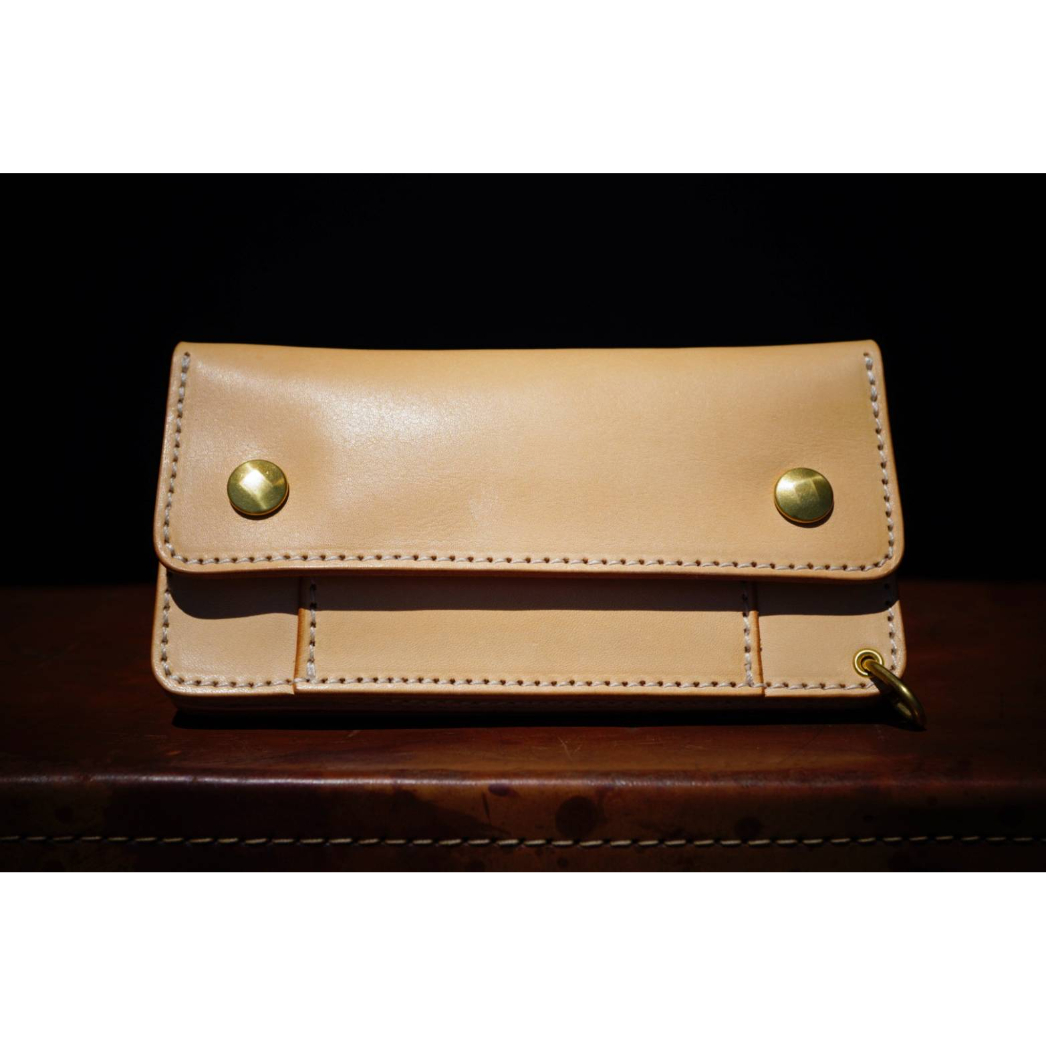 トラッカーウォレット ナチュラル オリジナル トラッカーウォレット ナチュラルタン×ブラスパーツ