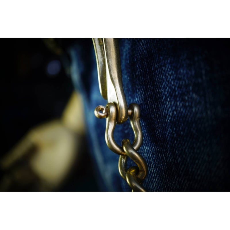 オリジナル 真鍮ウォレットチェーン キーフック×シャックル