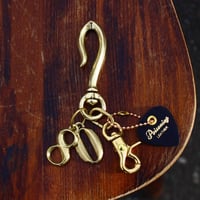 真鍮製 フックキーチェーン ナンバーズコンボ “80 Eighty” Brassmade KeyChain Number“80”