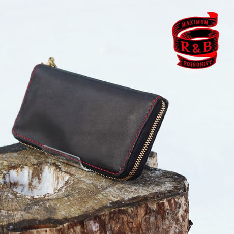 “R&B” オリジナル レザー ウォレット ラウンドジップタイプ  (長財布) Leather Longwallet