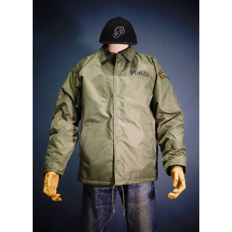 BIG BOSS CAT!!” オリジナル 裏ボア 防寒コーチジャケット /オリーブ