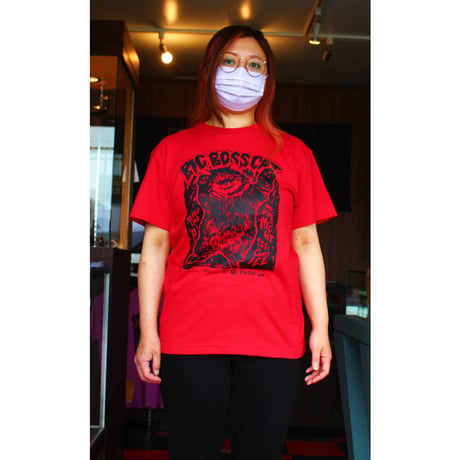 “BIG BOSS CAT” Tシャツ/ホラーショー/ユニセックス/レッド