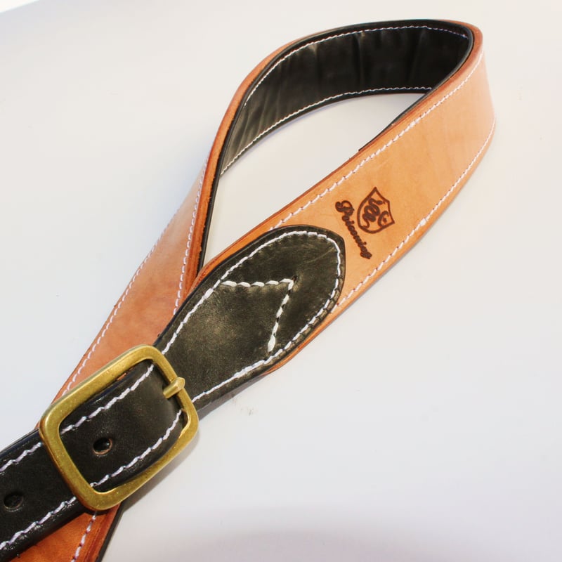 コンビネーション ギターストラップ /タン×ブラック | Poisonivy's STORE