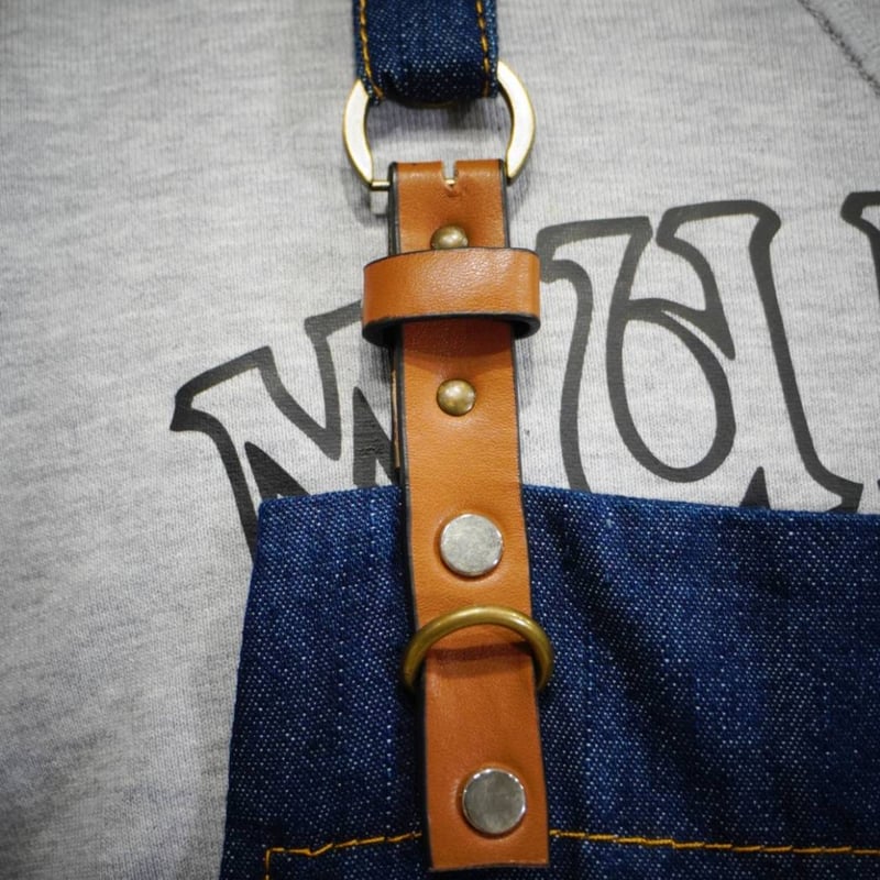 オリジナル デニムエプロン 前掛け 胸付き | Poisonivy's STORE