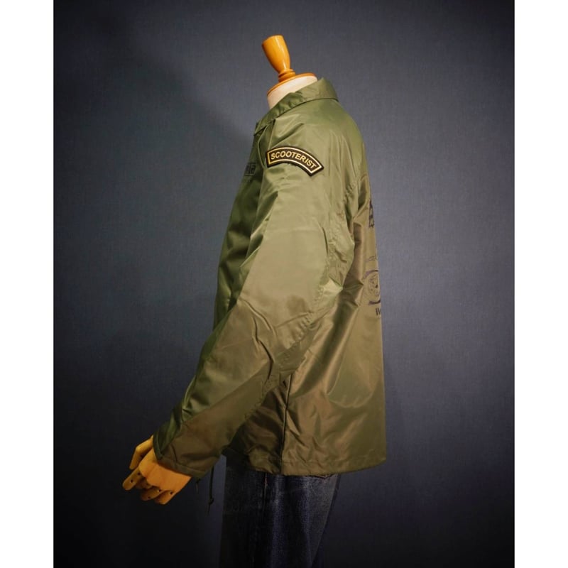 BIG BOSS CAT!!” オリジナル 裏ボア 防寒コーチジャケット /オリーブ