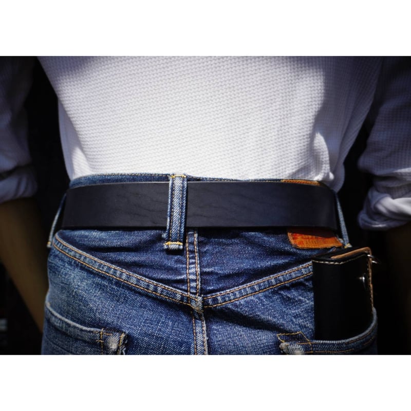 ブラックサドル/ベンズレザーベルト シングルホール