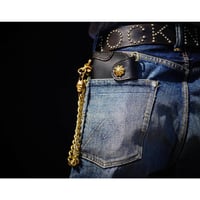 "Old School Brass Skull" Wallet Chain （真鍮製スカルウォレットチェーン）