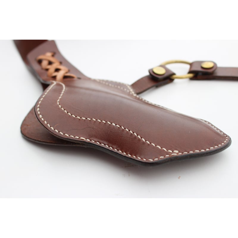 肩掛け式 スマホ ホルスター / 編み上げタイプ /ストラップ付