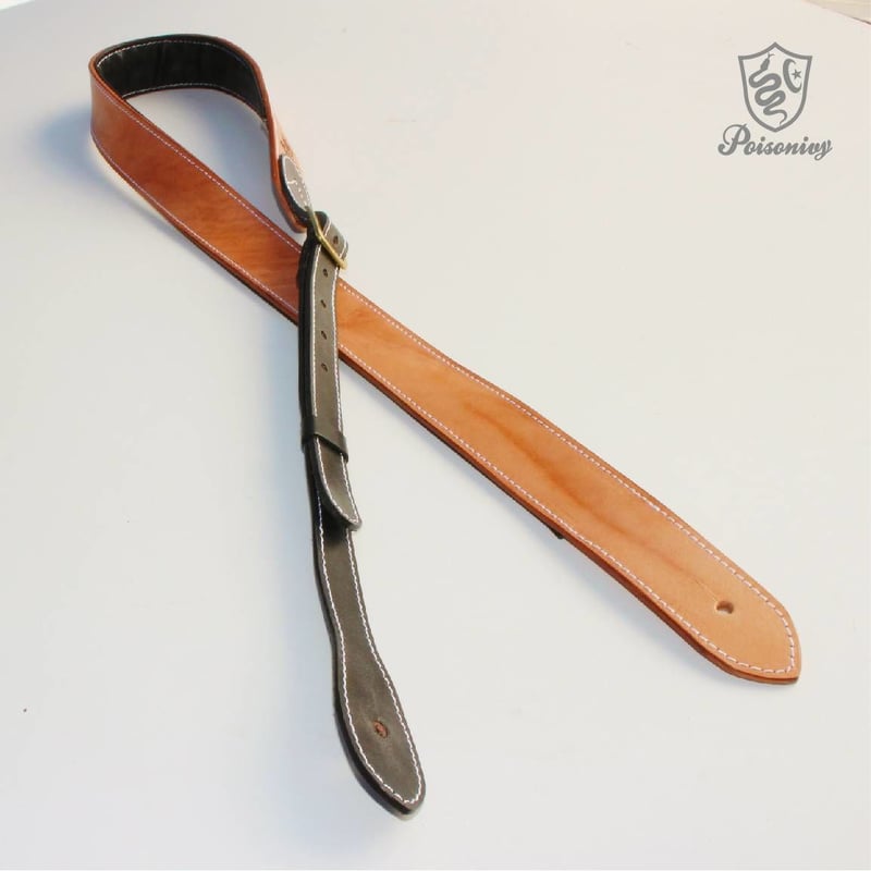 コンビネーション ギターストラップ /タン×ブラック | Poisonivy's STORE