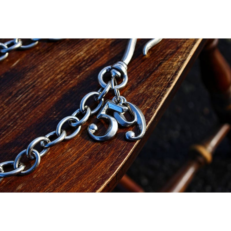 真鍮製 ヴィンテージメッキ“ ウォレットチェーン ナンバーズコンボ “59