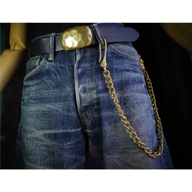 オリジナル 真鍮ウォレットチェーン キーフック×シャックル