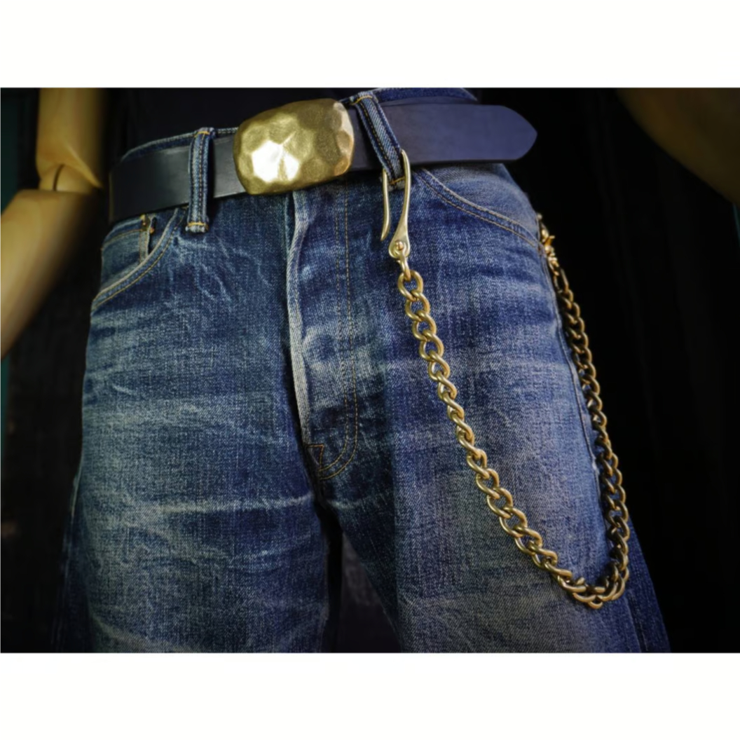 オリジナル 真鍮ウォレットチェーン キーフック×シャックル