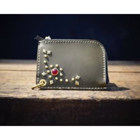 Studs Compact Wallet - "The Thorn"（オリーブ・サドルレザー）