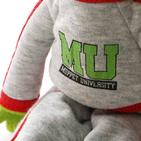 Kermit the Frog / Vintage, Plush Toy "Muppets University"
