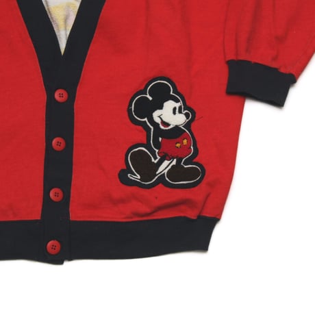 Disney / 90's Vintage, "Mickey Mouse" Sweat Cardigan