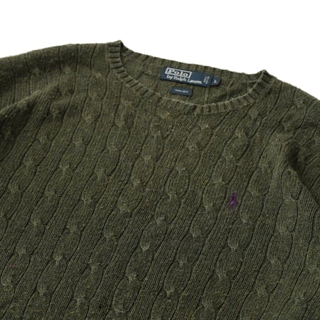 Polo Ralph Lauren / Vintage, Silk Knit Cable Crewneck
