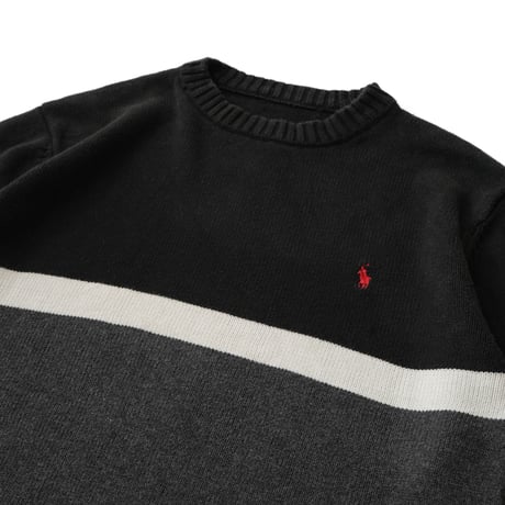 Polo Ralph Lauren / Vintage, Blocked Cotton Knit Crewneck