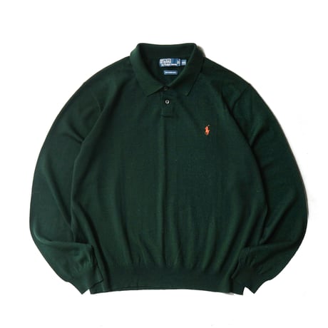 Polo Ralph Lauren / Vintage, Merino Wool Knit Polo L/S Shirt