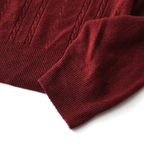 Vintage, Acrylic Knit Polo L/S Shirt