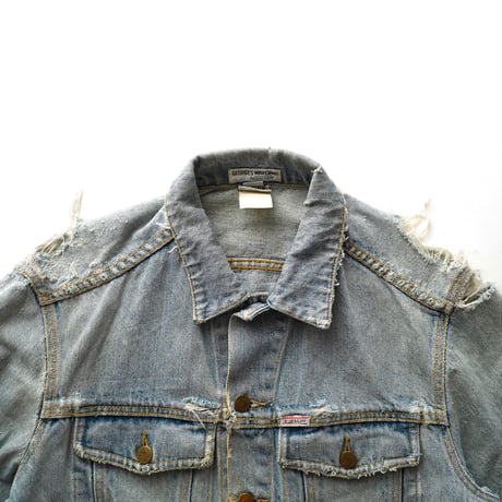 Guess / Vintage, Destroyed Denim Trucker Jacket "Style 10847"