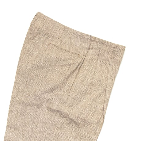 Polo Ralph Lauren / 80's Vintage, Glen Plaid Linen Slacks W : --