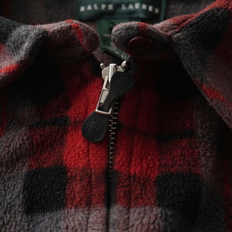 Lauren Ralph Lauren / Vintage, Fleece Plaid Zip Up Jacket