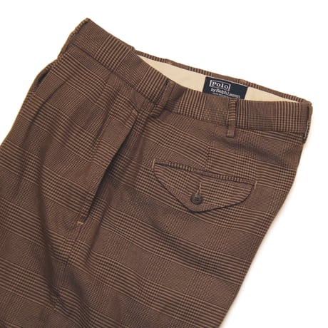 Polo Ralph Lauren / Vintage, Glen Plaid Linen Slacks W : 32 × L : 30
