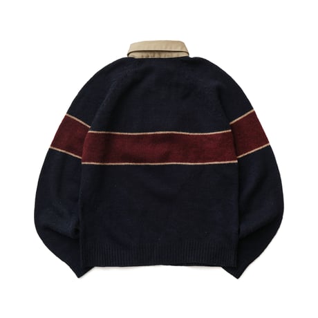 Vintage, Wool Acrylic Knit Rugby L/S Shirt