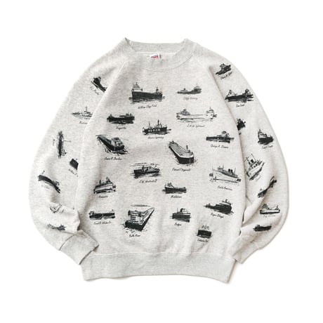 Vintage, Ship Crewneck Sweatshirt