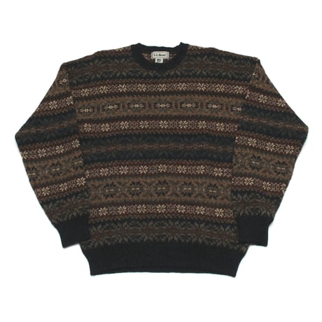 L.L. Bean / 80's Vintage, Nordic Knit Crewneck Sweater