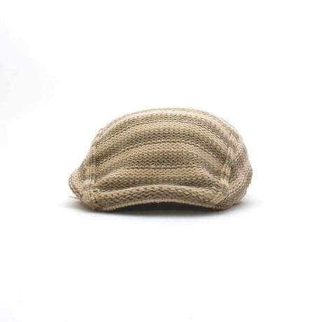 Striped Knit Flat Cap