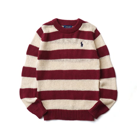 【Kids】Polo Ralph Lauren / Cotton Striped Knit Crewneck Sweater