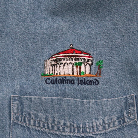 Santa Catalina Island / 90's Vintage, Denim B.D L/S Shirt