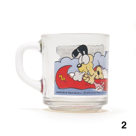 Garfield × McDonald's / Glass Mug Cup (Anchor Hocking)